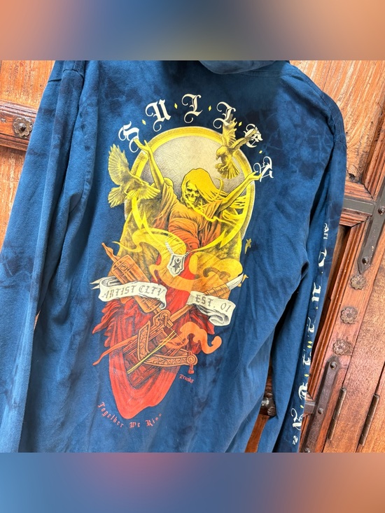 Sullen Art Collective Other - Sullen Hoodie: Art Collective Men's Long Sleeve Graphic Size M Blue Tie Dye EUC